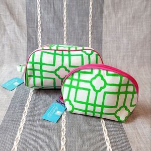 NWT- MALABAR BAY Organic Cotton Makeup Bag Set